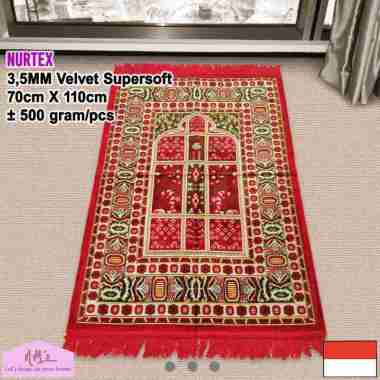 Nurtex - Sajadah sejadah beludru bulu supersoft turki turkey murah dewasa 70 cm x 110 cm warna dan m