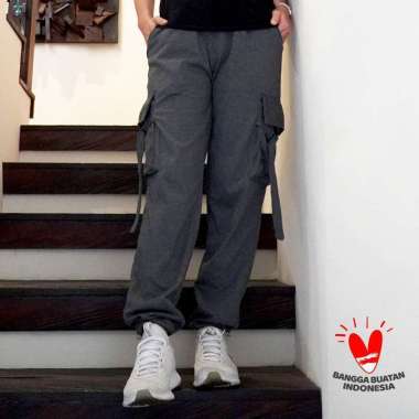 Okechuku JULIA Celana Panjang Wanita Cargo Jogger Hypebeast Jogerpants M Putih