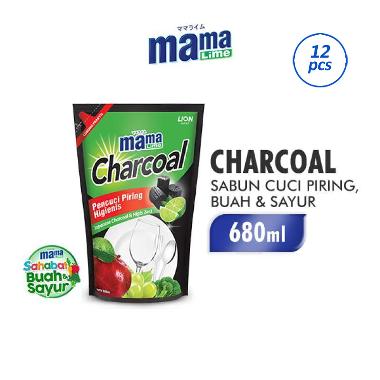 Promo Harga Mama Lime Cairan Pencuci Piring Charcoal 780 ml - Blibli