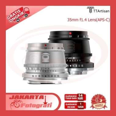 TTArtisan Lens 35mm f1.4 Manual Focus Lensa For Mirrorless FUJIFILM FX MOUNT SILVER