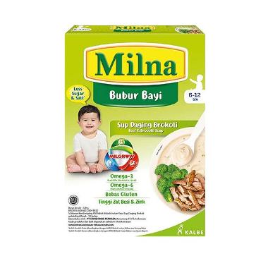 Promo Harga Milna Bubur Bayi 6 Sup Daging Brokoli 120 gr - Blibli