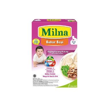 Promo Harga Milna Bubur Bayi 8 Daging Kacang Polong 120 gr - Blibli