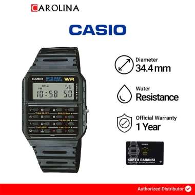 Jam Tangan Pria Casio General CA-53W-1Z Digital Databank Black Resin Band