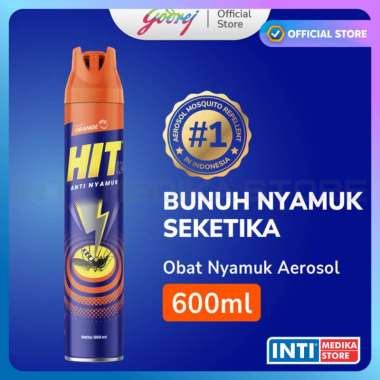 HIT - Aerosol Spray Anti Nyamuk & Kecoa| Semprotan Nyamuk Baygon 600ml Orange