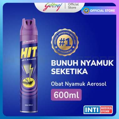 HIT - Aerosol Spray Anti Nyamuk & Kecoa| Semprotan Nyamuk Baygon 600ml Lily Blossom