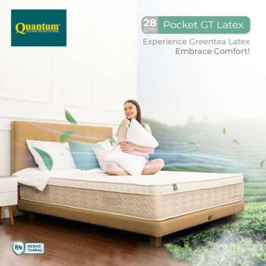 Quantum Kasur Pocket GT Latex Vakum / Greentea Latex Bebas Timbal 160 x 200