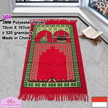 Sajadah sejadah polyester velvet alas perlengkapan sholat shalat bulu murah dewasa 70 cm x 107 - NMs