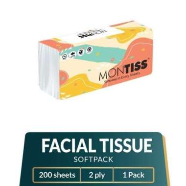 Tisu Wajah Montiss 200 Sheets 2ply / Facial Tissue Montis 200 Sheets 2 Ply