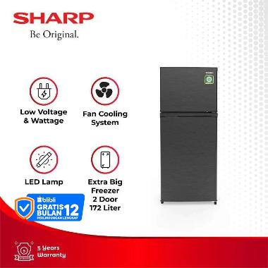 SHARP SJ-195MN-HS Kulkas 2 Pintu Kirei [172 /152 Liter]