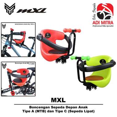 MXL Boncengan Sepeda Untuk Anak Bagian Depan Sepeda Lipat / MTB TypeA MTB Green