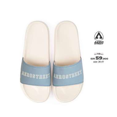 Aerostreet 36-41 Celine Natural Biru - Sandal Slip On BABAA 39