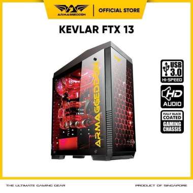 [ CLEARANCE ] Armaggeddon Casing PC Gaming Case Kevlar 13 - Acrylic Full ATX Gaming Chassis