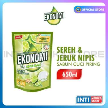 EKONOMI - Sabun Cuci Piring POWER LIQUID Refill 650ml | Pencuci Piring Sereh & Jeruk