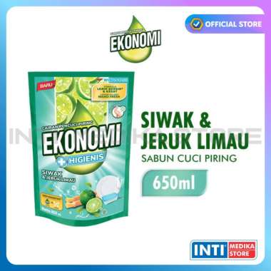 EKONOMI - Sabun Cuci Piring POWER LIQUID Refill 650ml | Pencuci Piring Siwak & Limau