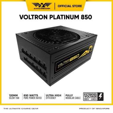 Armaggeddon PSU 80 plus 80+ Voltron Platinum Grade 850 Watt Pro Gaming PSU - Garansi Resmi 10 Tahun