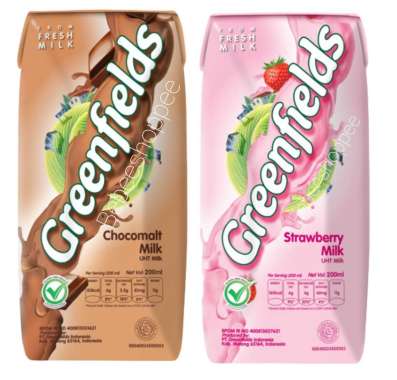 Promo Harga Greenfields UHT Strawberry 200 ml - Blibli