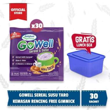 Gowell Sereal Susu Taro Renceng [ 3 Renceng/ 30 Sachet] Free Gimmick