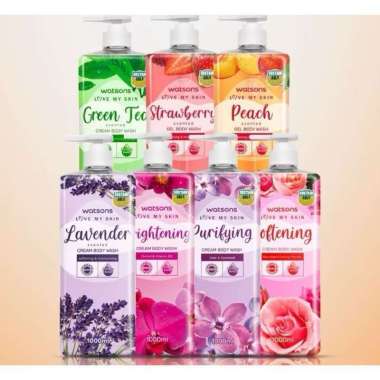 Sabun Mandi Watson Body Wash Gel 1L/WATSONS Scented Cream Body Wash Sabun Mandi Cair PEACH