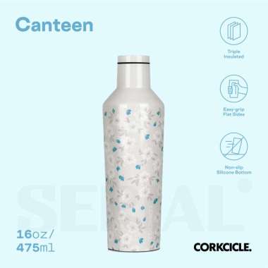 CORKCICLE® Canteen 16oz - Ditsy Floral Cream
