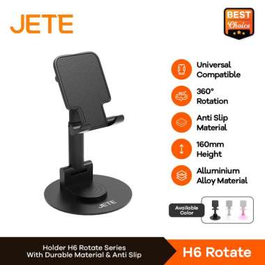JETE H6 Rotate Stand Holder Handphone / Stand HP / Standing HP Warna Hitam Pink Hijau Putih hijau