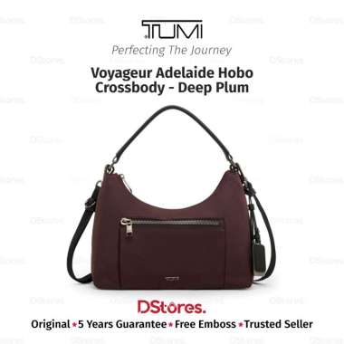 TUMI Tas Selempang Voyageur Adelaide Hobo Crossbody - Deep Plum