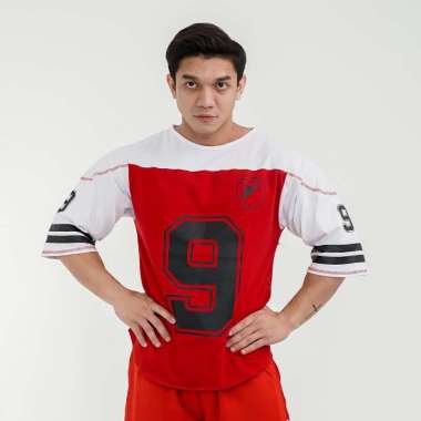 Flexzone Kaos Oversize Olahraga Baseball Style 9 series FTS-054 M Merah