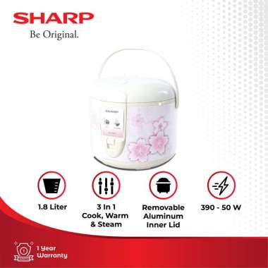 SHARP KS-R18MS BR/PK Rice Cooker 1.8 Liter 390 Watt Pink