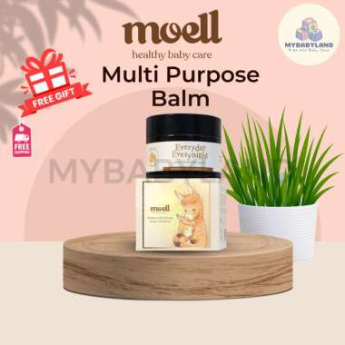 Moell Everyday Everynight Multipurpose Balm 30gram/ balm bayi / balm natural organic / balm anti rua