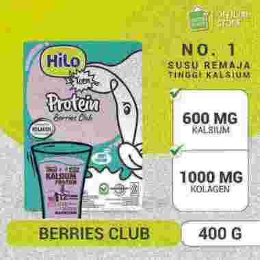 HiLo Teen+ Collagen Berries Club 400 gram - Susu Tinggi Kalsium dengan Kolagen untuk Tumbuh Tinggi d