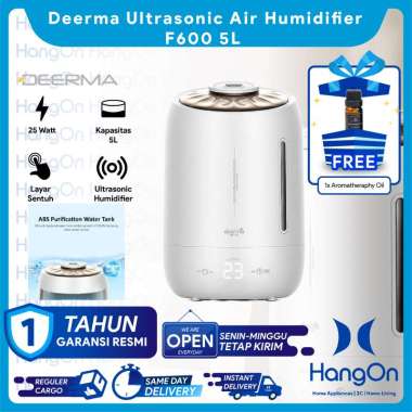 DEERMA F600 5L Air Humidifier Ultrasonic Touch Screen F 600 - Putih