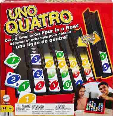 UNO Quatro Game, Adult, Family And Board Game Night HPF82