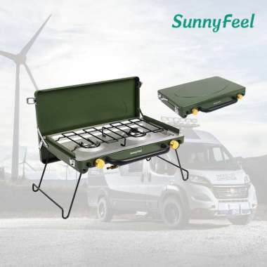 SUNNYFEEL Kompor Camping Portable Stove Kompor Masak 2 Tungku Outdoor