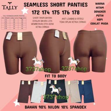 TALLY SEAMLESS SHORT PANTIES 172 174 175 176 178 - CELANA HOTPANTS REMAJA DAN WANITA Tally 176