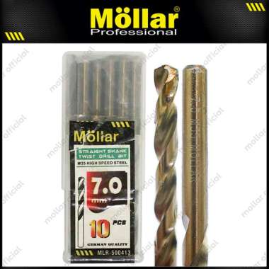 MOLLAR HSS M35 Cobalt 7 mm Mata Bor Besi Stainless Steel - Satuan