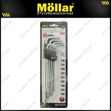 MOLLAR 430101 9 Pcs Kunci L Set Bintang Panjang Long Torx T10 - T50