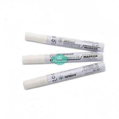 Spidol Permanen Besar Snowman (Putih WP12, Emas GP12, Perak SP12) Paint Marker - 1 Buah PUTIH BESAR
