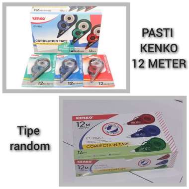 Tip Ex Kertas 12 Meter Kenko Correction Tape Tipex - 12 Buah