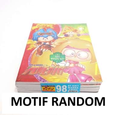 Buku Tulis Garis Kiky BK TULIS 98 Lembar Isi Warna Ukuran 16x21cm - 1 Pack Isi 5 Buku (Motif Cover B