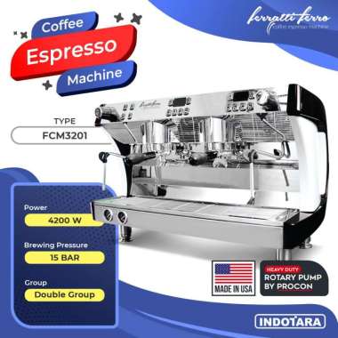 Ferratti Ferro FCM3201 - Espresso Machine Coffee Maker/Mesin Kopi Merah