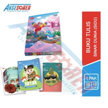 Buku Tulis Sidu Sinar Dunia [Isi 58 Lembar/1 Pack/10 Buku] / Buki Sekolah 1 Pak Murah / Buku Tulis K