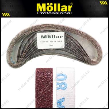 MOLLAR Grit 80 Mata Amplas Sabuk Adaptor Belt Sander Gerinda - 10 pcs