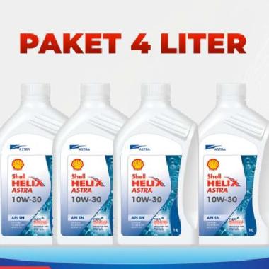 Oli Shell Helix Astra 10W30 [4 L, Gratis Ganti Oli di Bengkel / Rumah, Click & Collect]