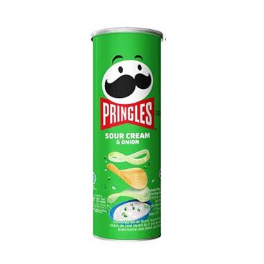 Promo Harga Pringles Potato Crisps Sour Cream & Onion 107 gr - Blibli
