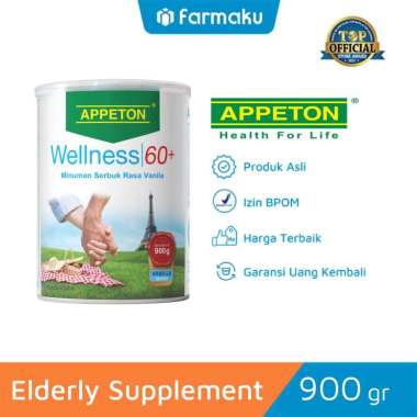 Appeton 60+ Susu Kesehatan Lansia / Orang Tua Rasa Vanila 900 gr