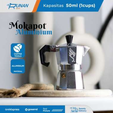 Mokapot 50 ml 1 Cup Moka Pot Alat Pembuat Espresso Maker Moka Pot 50ml