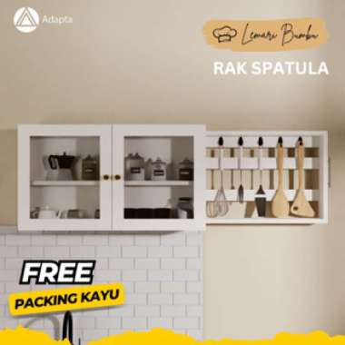 Rak Dinding Minimalis Rak Tempel Dinding Bumbu Dapur Kitchen Set Minimalis - Rak Stok Dapur Kaca