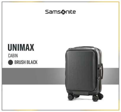 Samsonite Koper Hardcase Unimax Spinner Cabin 20 Inch - Brush Black