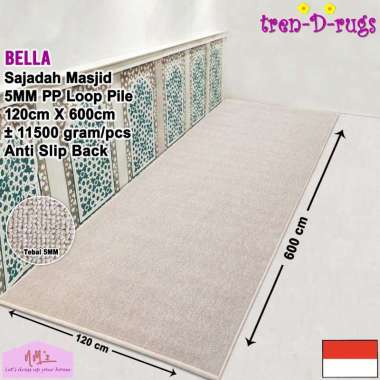 Tren-D-rugs Karpet sajadah masjid roll polos permadani modern alas lantai ruang tamu kamar tidur bul