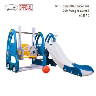 Labeille KC 517 C 3in1 Otto / London Bus Perosotan Ayunan Ring Basket Biru