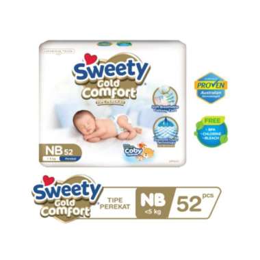 Promo Harga Sweety Comfort Gold NB52 52 pcs - Blibli
